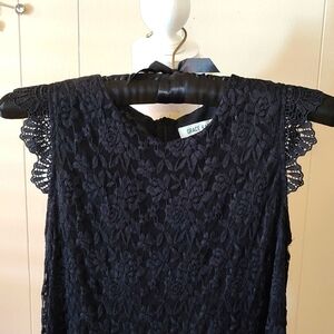 Black Lace Sheath Dress By Grace Karin Girls Size 14 Never Worn